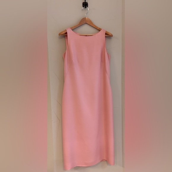 Classic Ann Taylor Blush Pink Silk Sheath Dress - Picture 2 of 7